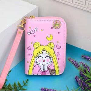 New Sailor Moon Funny Face Cute Little Wallet, Girl’s Pink Wallet